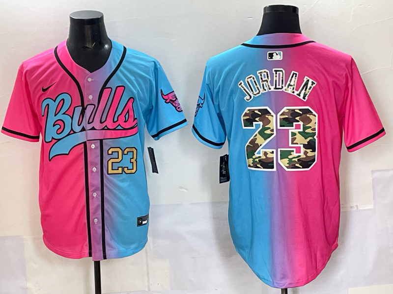Men Chicago Bulls Nike #23 Jordan Blue pink NBA 2025 Jersey style 001->chicago bulls->NBA Jersey